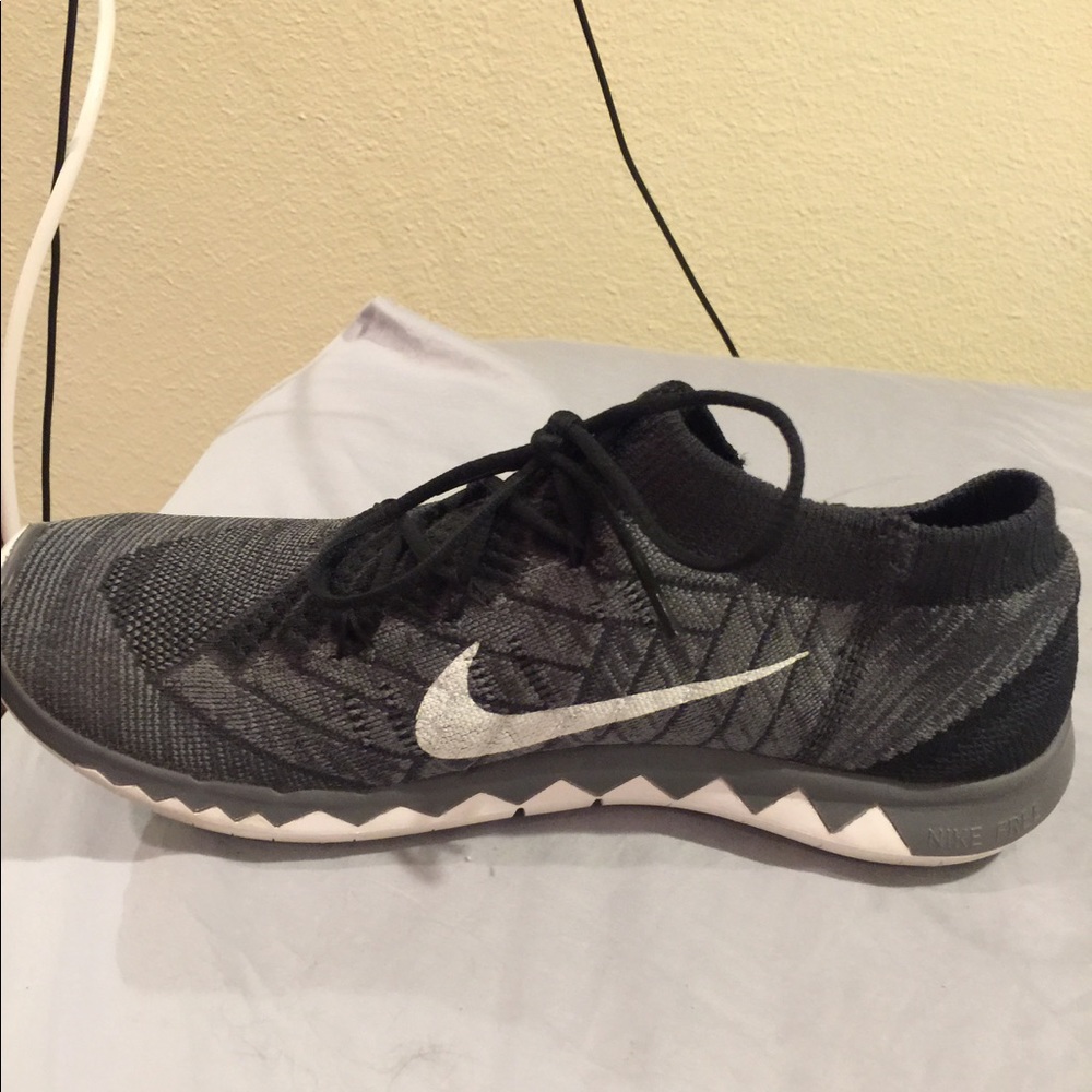 Nike Black and White FlyKnit shoe