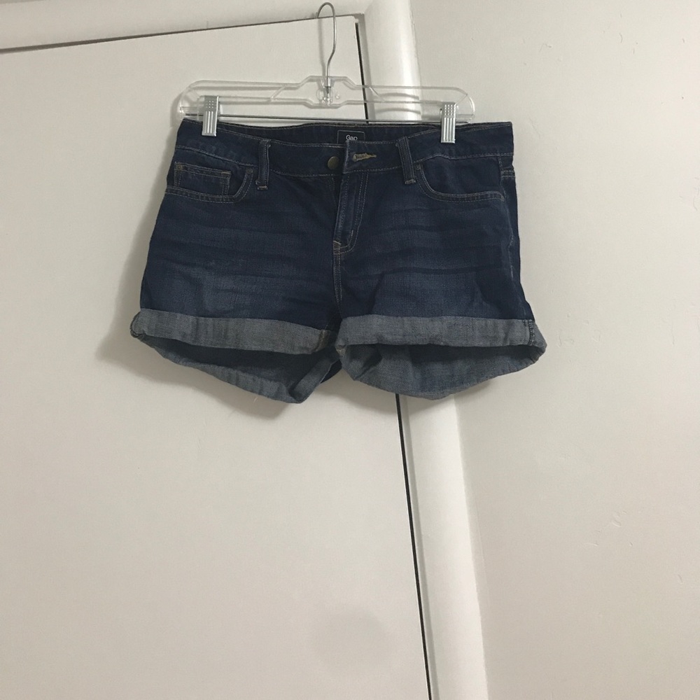 Denim shorts with cuff