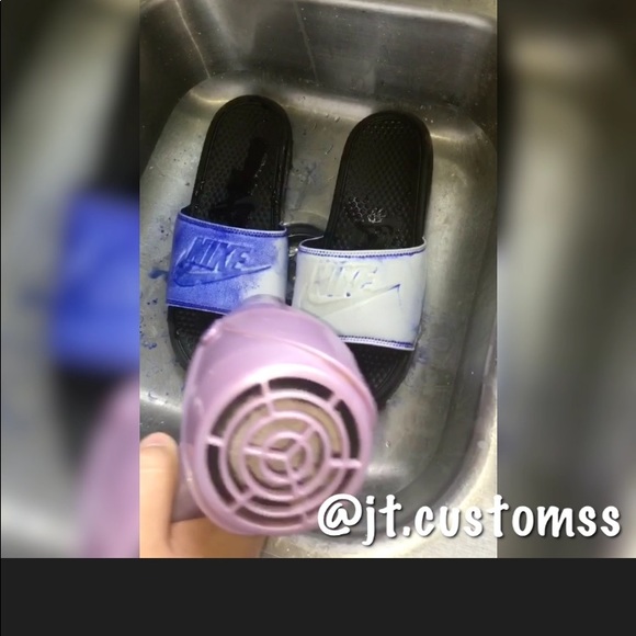 Custom Color Shifting Nike Slides main image 4
