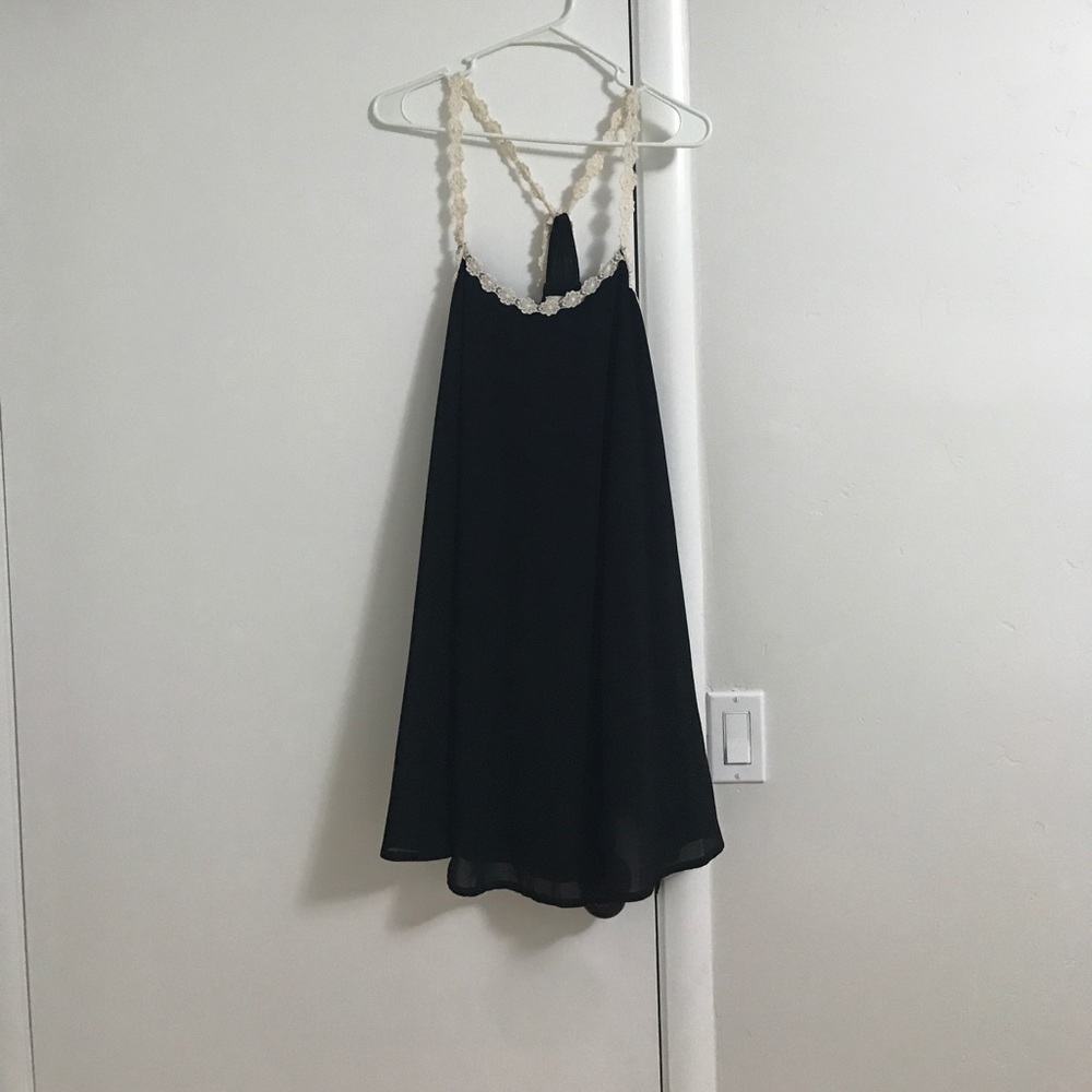 Black boho dress