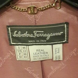 Pink Suede leather Ferragamo jacket