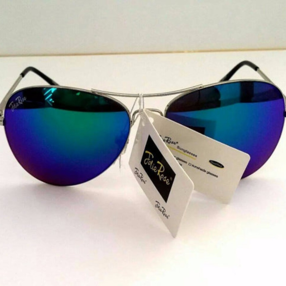Jolie Rose Mirrored Sunglasses - Purple Frame