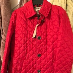 Burberry crop fold quilted jacket new with tag.