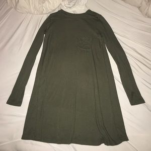 Olive green long sleeve dress