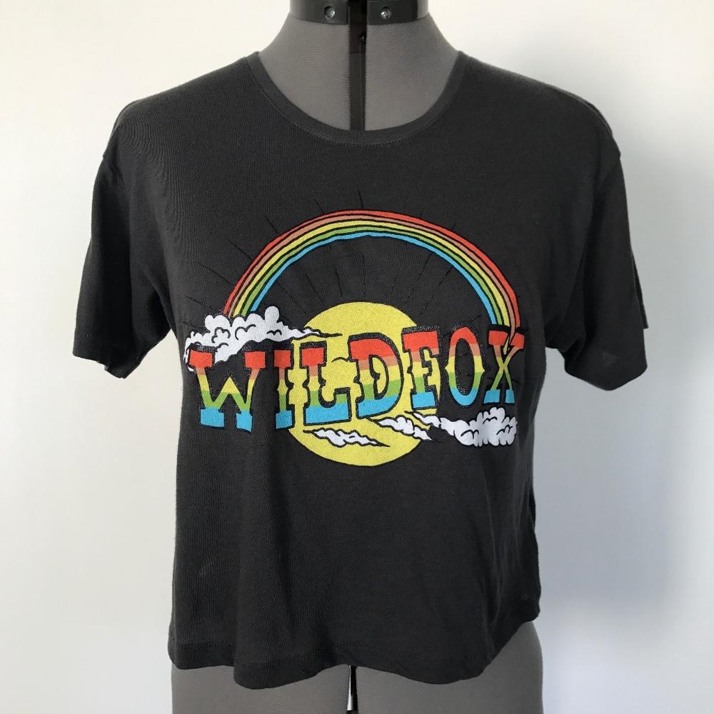 Wildfox Sunrise Middie Crop Tee - Sz S - NWT