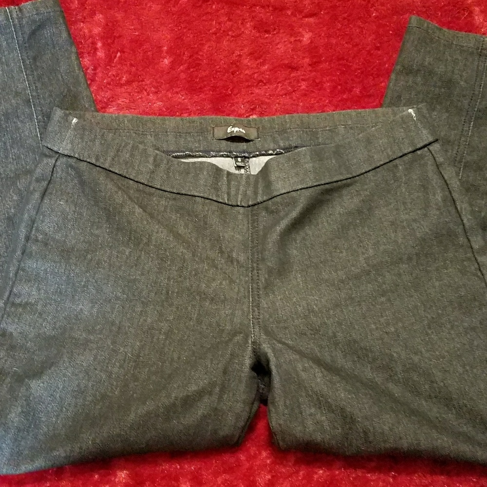 Dark Grey Express Editor Capri Jeans
