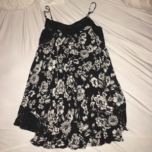 Black and white flower dress