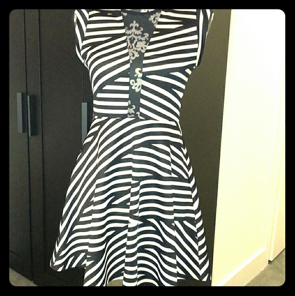 White & Black Dress