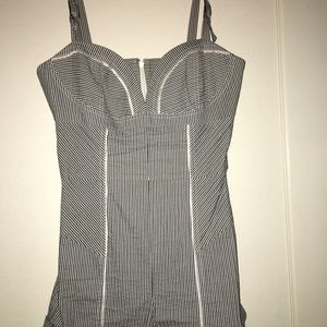 Bebe blue stripe romper