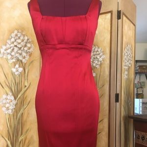 Red Calvin Klein dress
