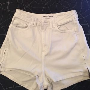 White high rise shorts