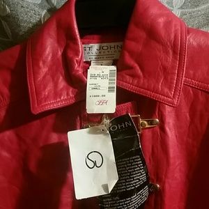 St johns sport red leather jacket