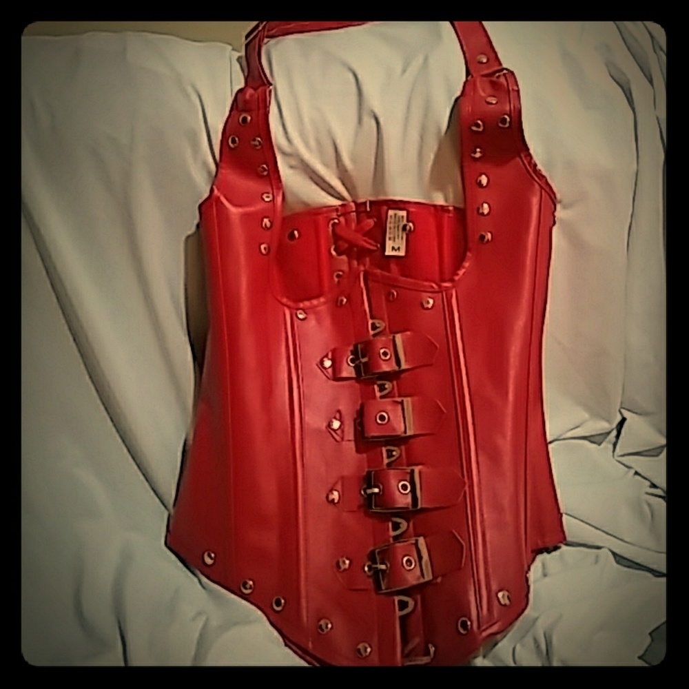 NWOT Faux Leather Underbust Fashion Corset