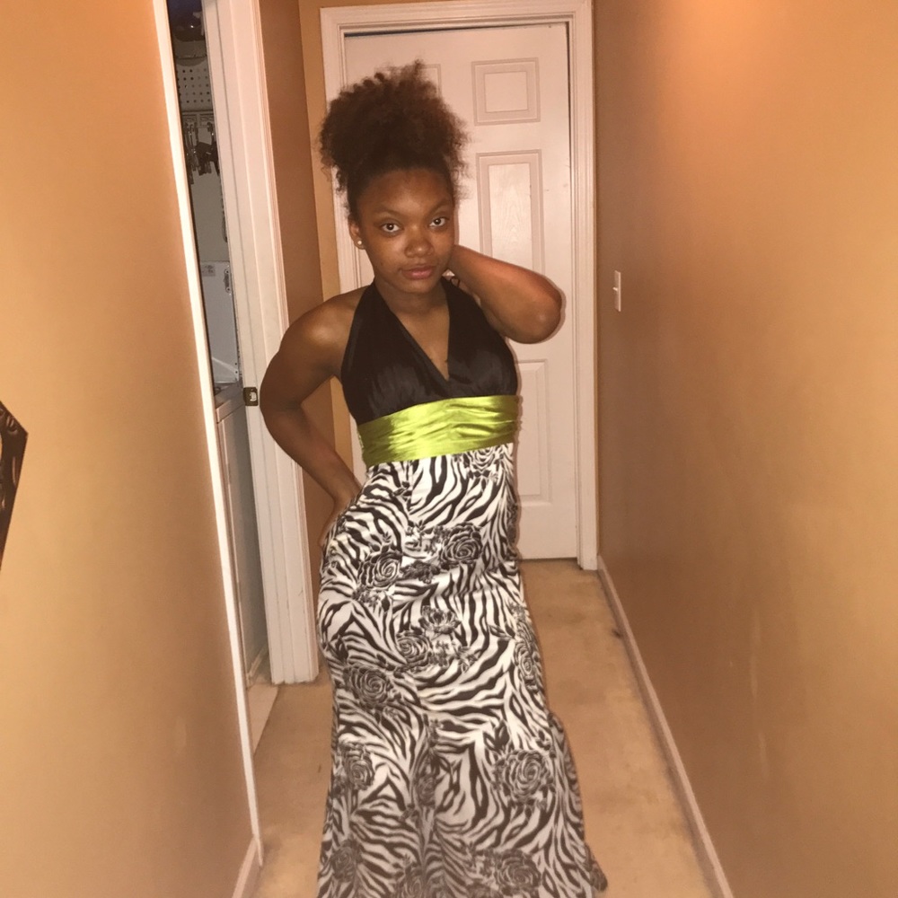 Printed prom dress