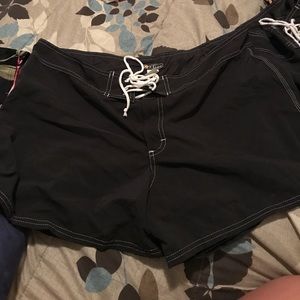Plus Size Black Board Shorts Size 16