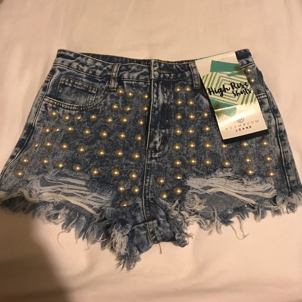 Boom Boom High Waisted Studded Shorts - Picture 2 of 2