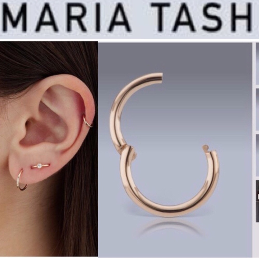 . {MARIA TASH} Rose gold 14 gauge 3/8" clicker