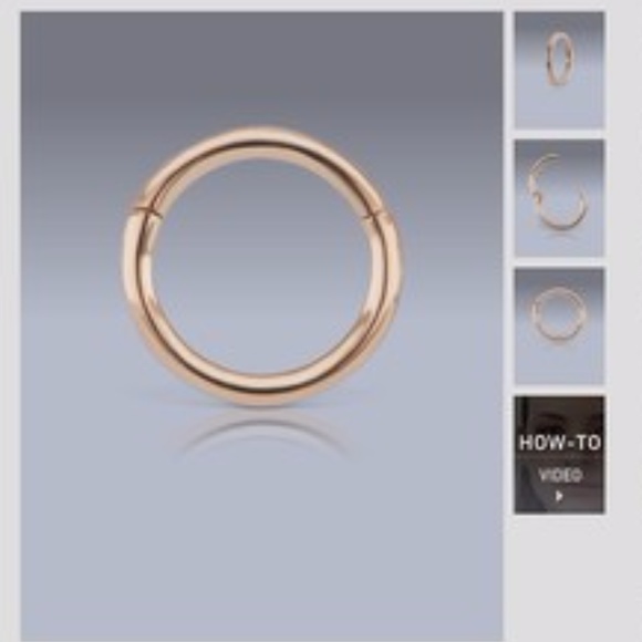 . {MARIA TASH} Rose gold 14 gauge 3/8" clicker - Picture 7 of 8