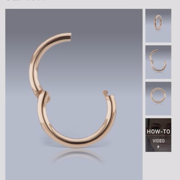 . {MARIA TASH} Rose gold 14 gauge 3/8" clicker - Picture 2 of 8