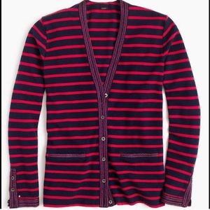 NWT J. Crew Metallic Trim Cardigan