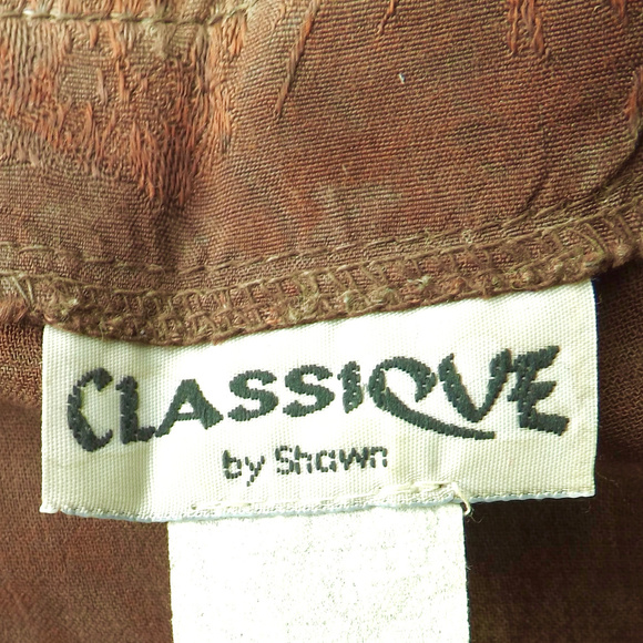 womens vintage vest long brocade patchwork sheer - Picture 4 of 5