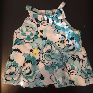 Baby Girl Blue Floral Top 💓