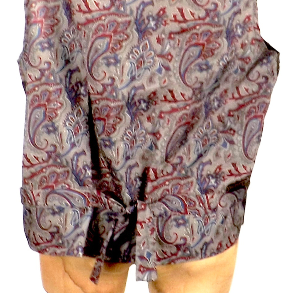 SOLD vintage vest lapel patchwork paisley open - Picture 7 of 7