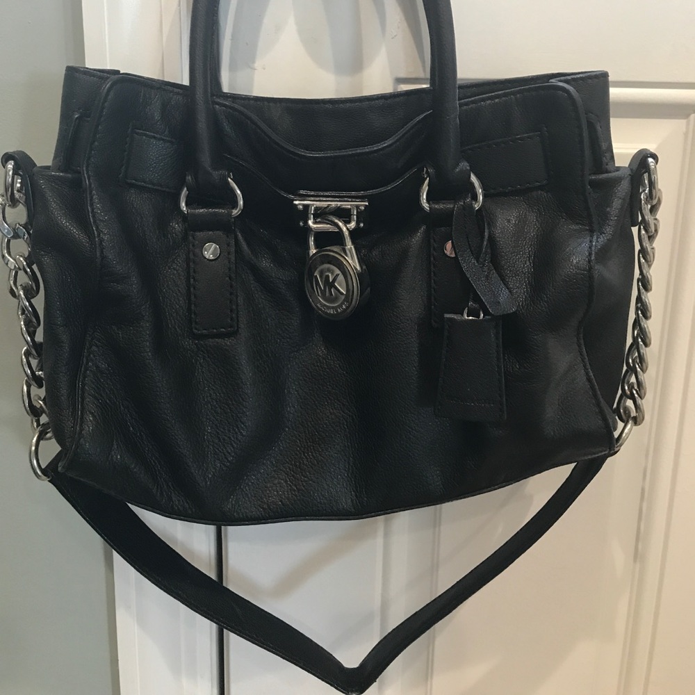 Michael Kors Hamilton - black with silver hardware