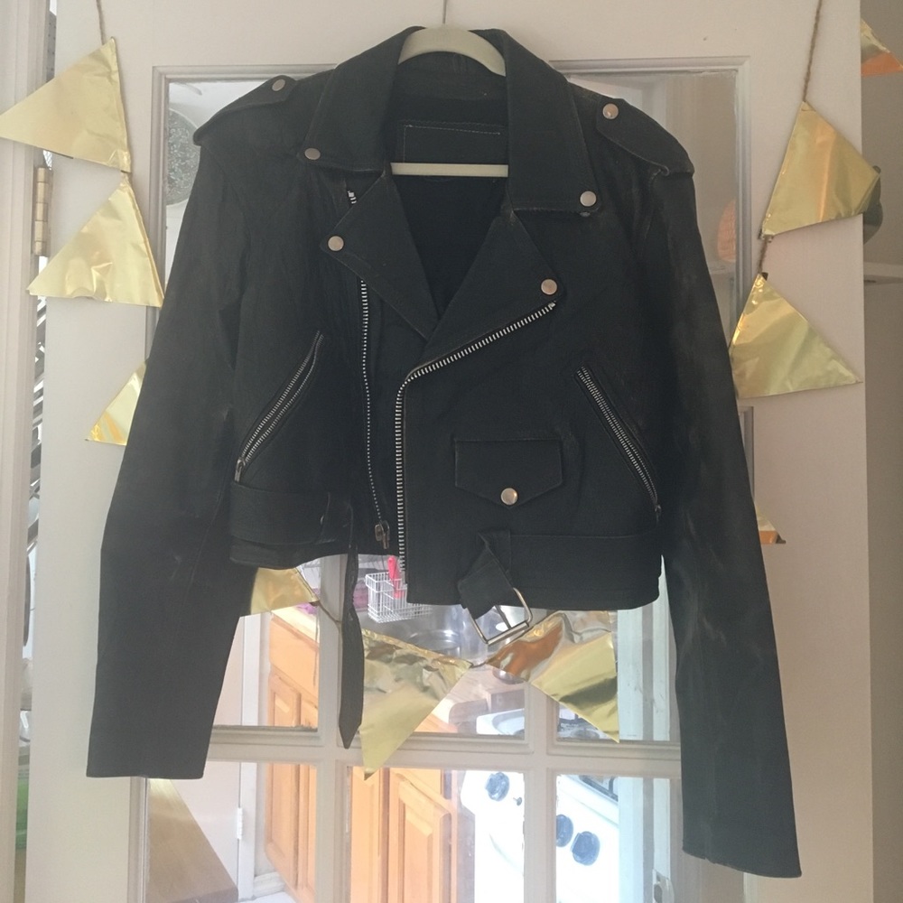Vintage Leather Moto Jacket