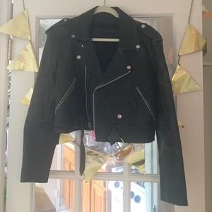 Vintage Leather Moto Jacket