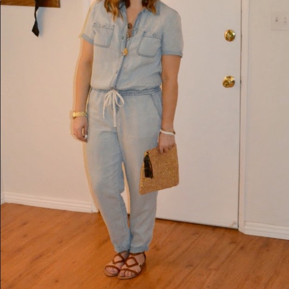 Lou & Grey chambray jumpsuit Size Large