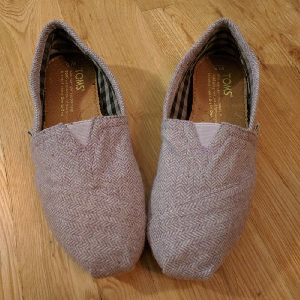 Toms Lilac Herringbone