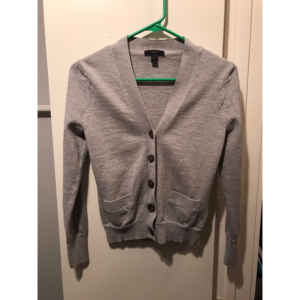 Classic J.Crew grey cardigan with pockets