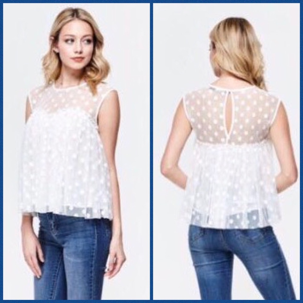 Chic Transparent White Blouse