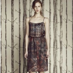 L'Agence Silk Pattern Dress