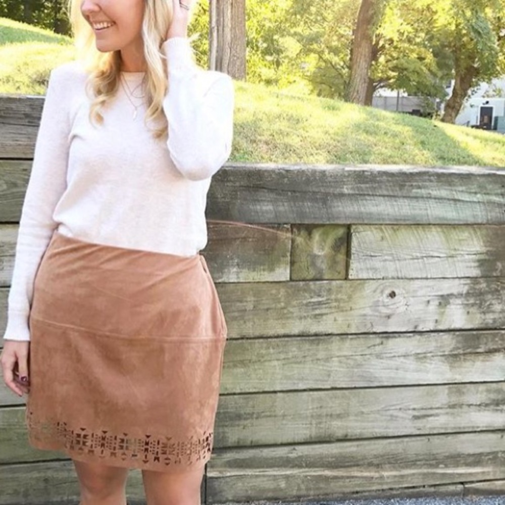 Brown suede skirt from target