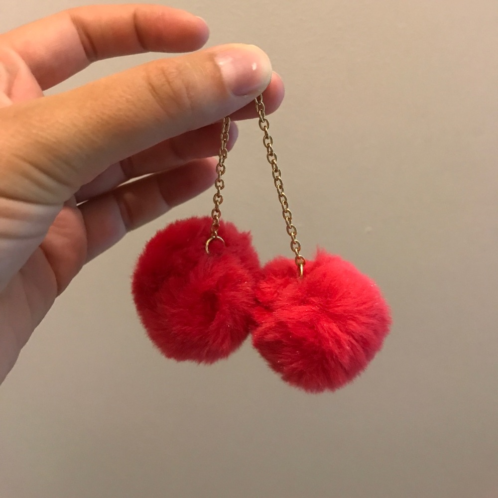 Pink Puff Earrings 