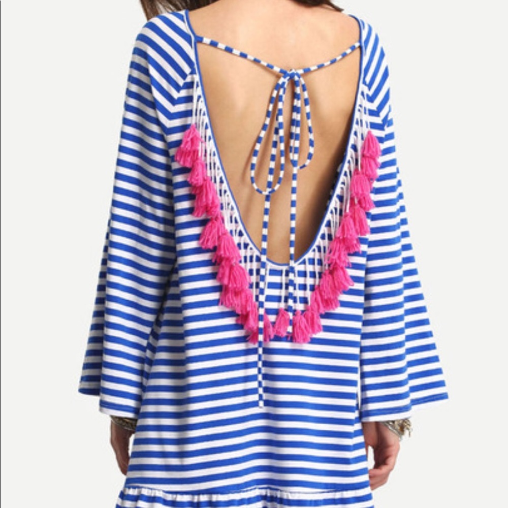 Striped long sleeve dress