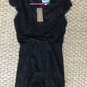 Nori black lace romper from Francesca's