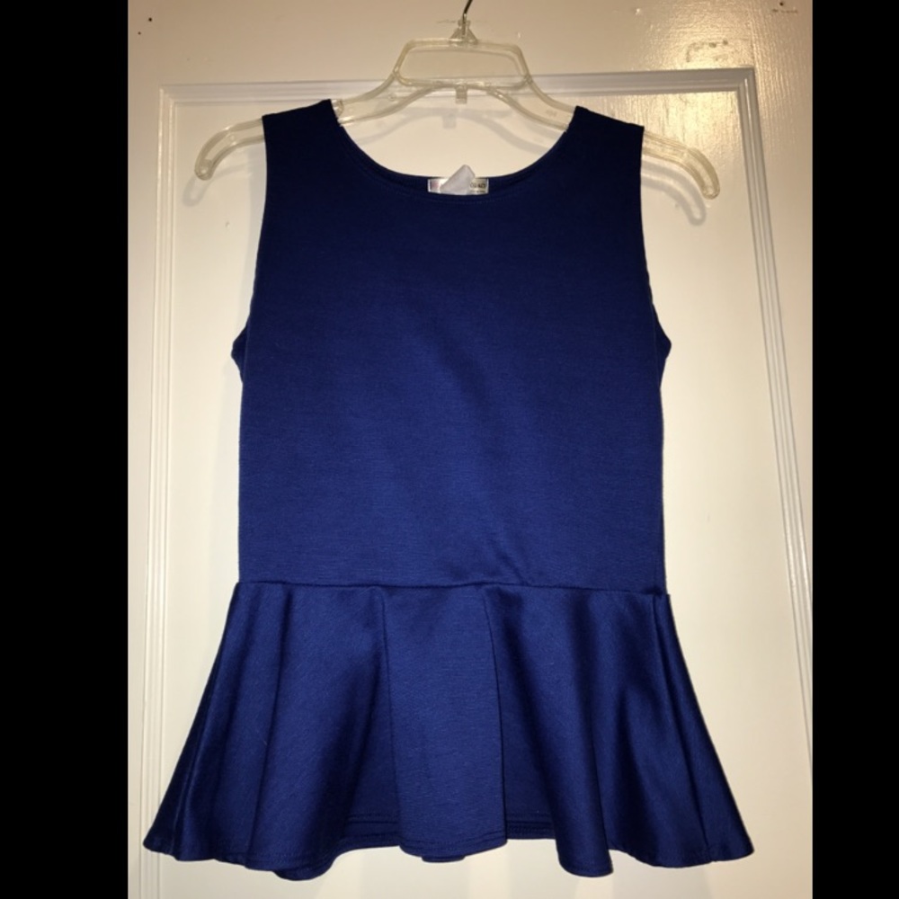 Royal blue peplum shirt