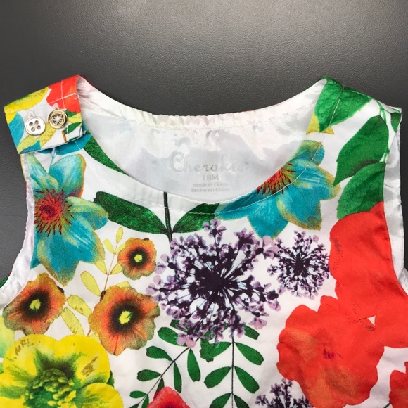 Flower Print Cherokee Dress 18 M - Picture 3 of 5