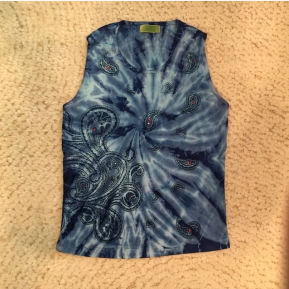 Anthropologie Jeweled Paisley Tank