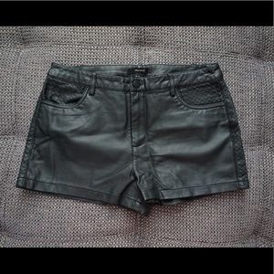 Feisty Faux Leather Shorts