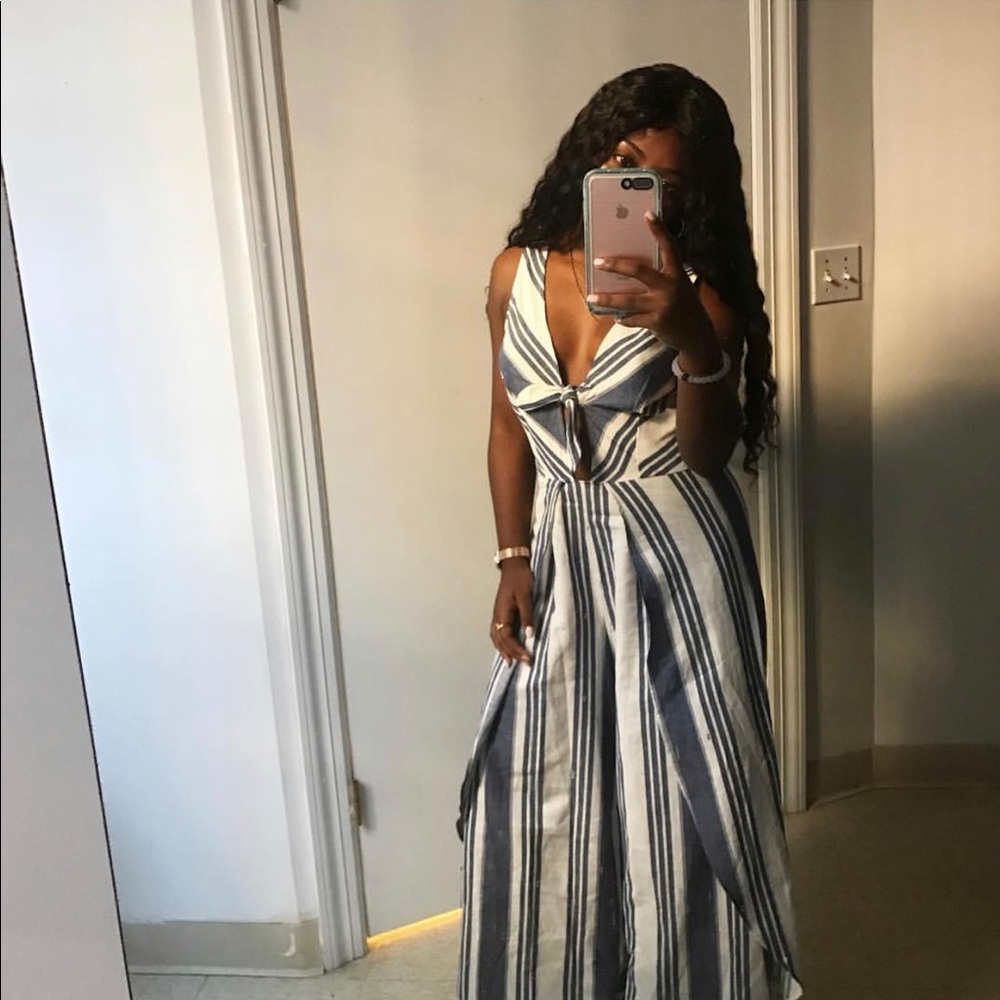 Fun Striped Flare Bottom Jumpsuit 💕