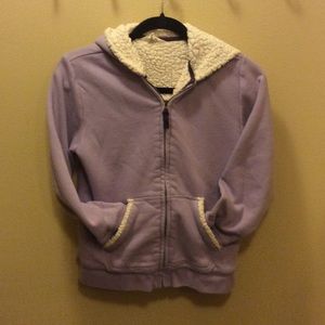 Kids Lands end fleece lined hoodie