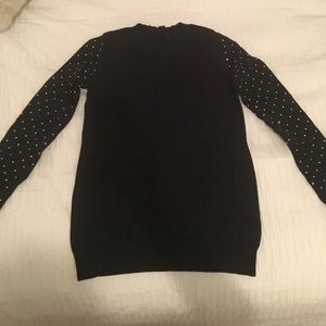 Express Sweater with Jeweled Sleeves