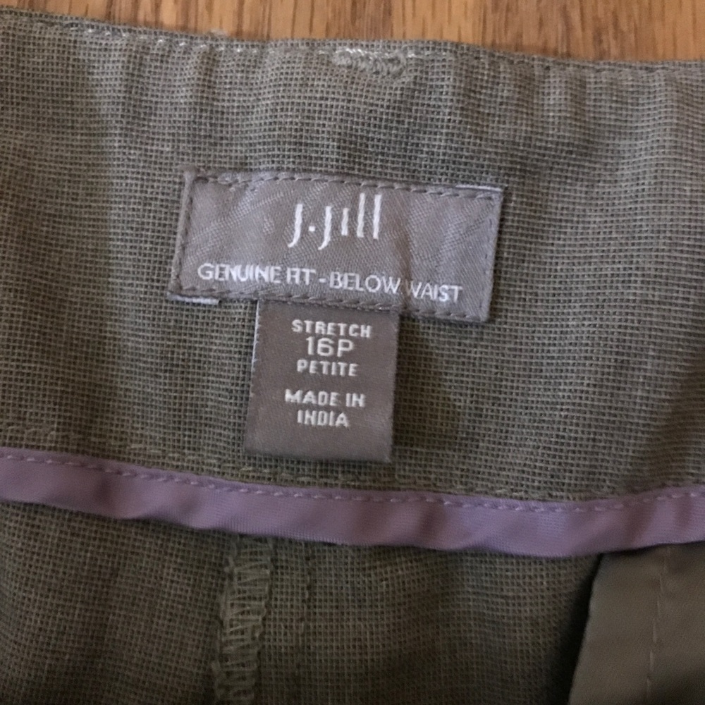 J.Jill size 16P stretch brown casual work pants