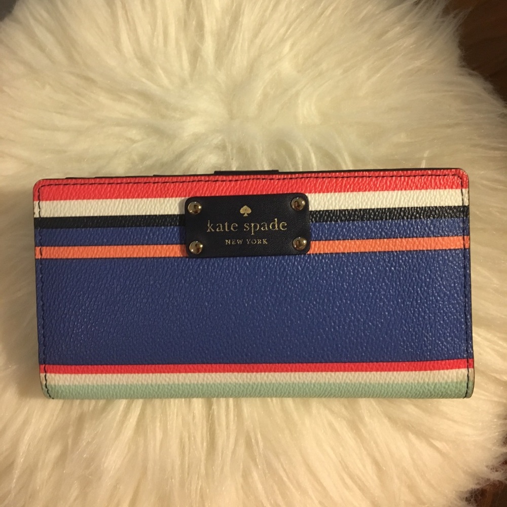 Kate Spade wallet with stripes