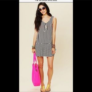 Free People Black Gatsby Tennis Dress