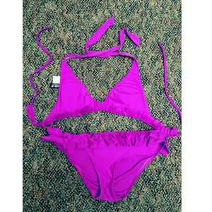 Vibrant Purple Ruffle Bikini